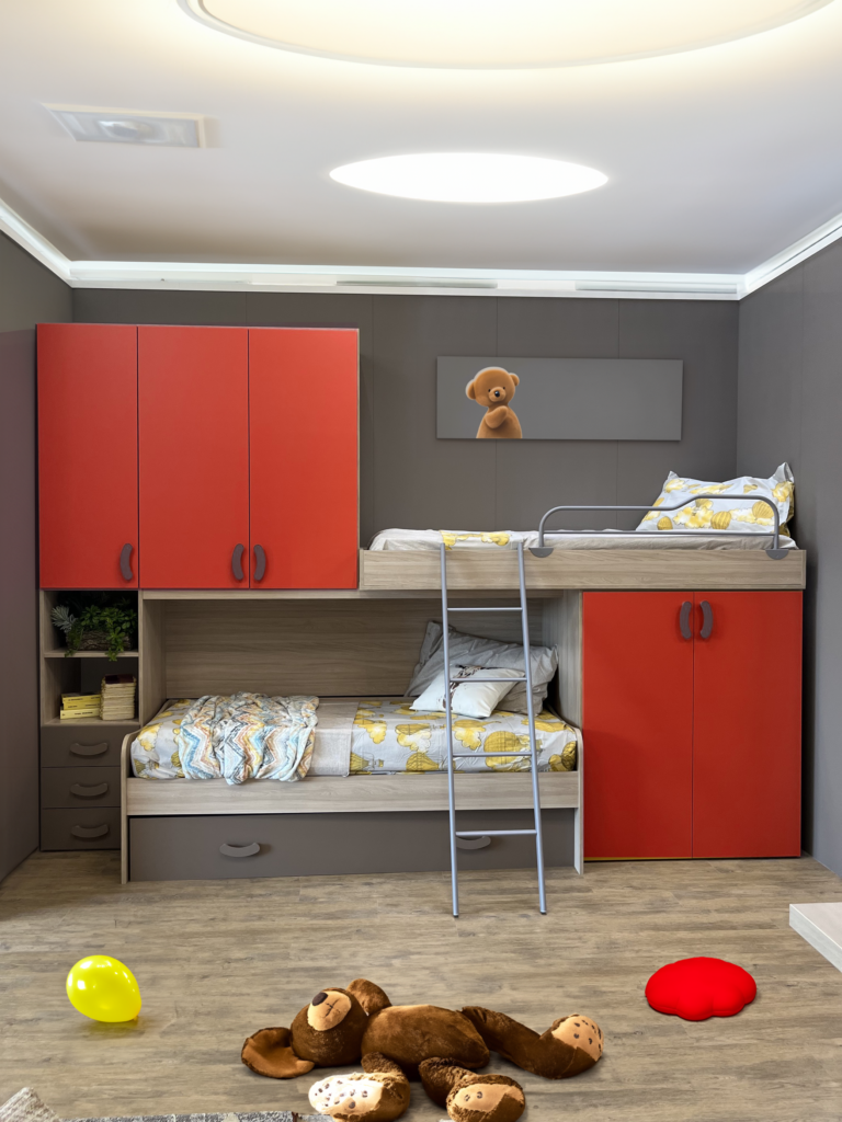 Cameretta salvaspazio per due bimbi